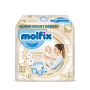 Molfix - pieluszki jednorazowe Pure&Soft Mini 2; 3-6kg 74szt